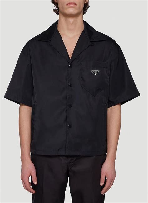 prada black shirt|Prada button up shirt black.